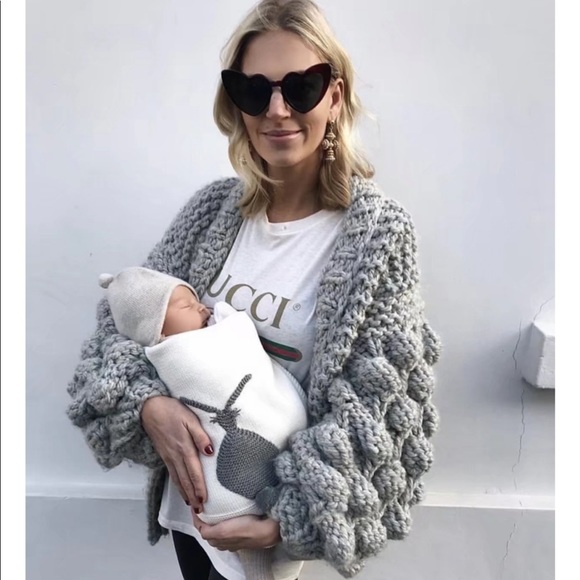 LAST ONE!!White Thick Knitted Long Sleeve Cardigan - Picture 3 of 16